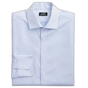 J. Crew Ludlow Light Blue and White Cotton Blend Button Down Shirt Size 16 34